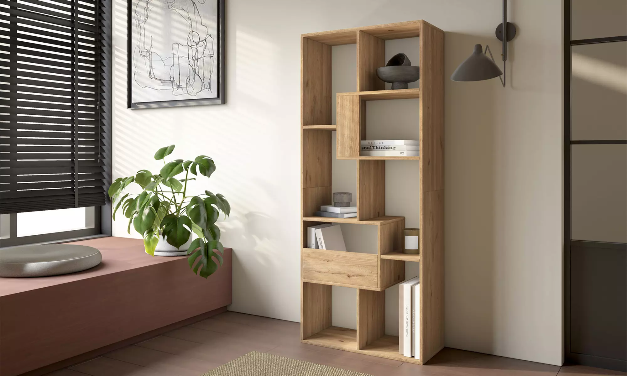 Estantería librería multiposición de diseño