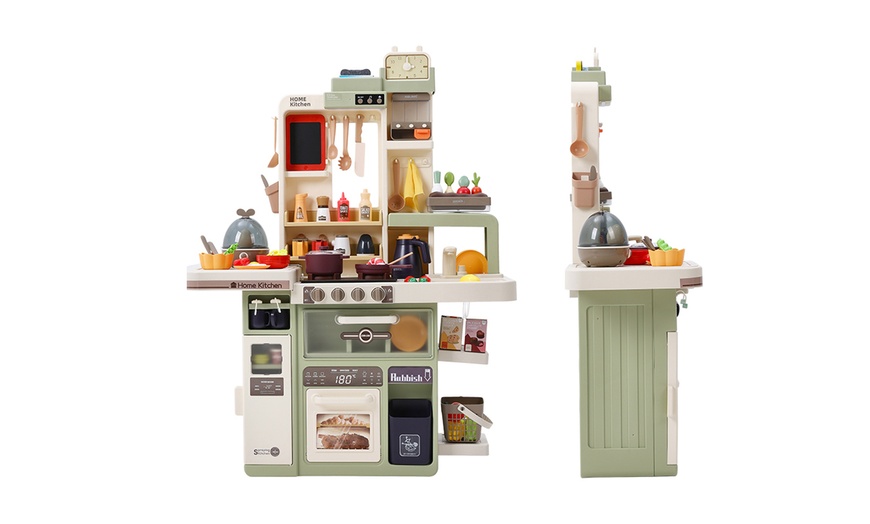 Image 3: Deluxe Kids' Kitchen Playset with Lights, Sounds and Steam 
