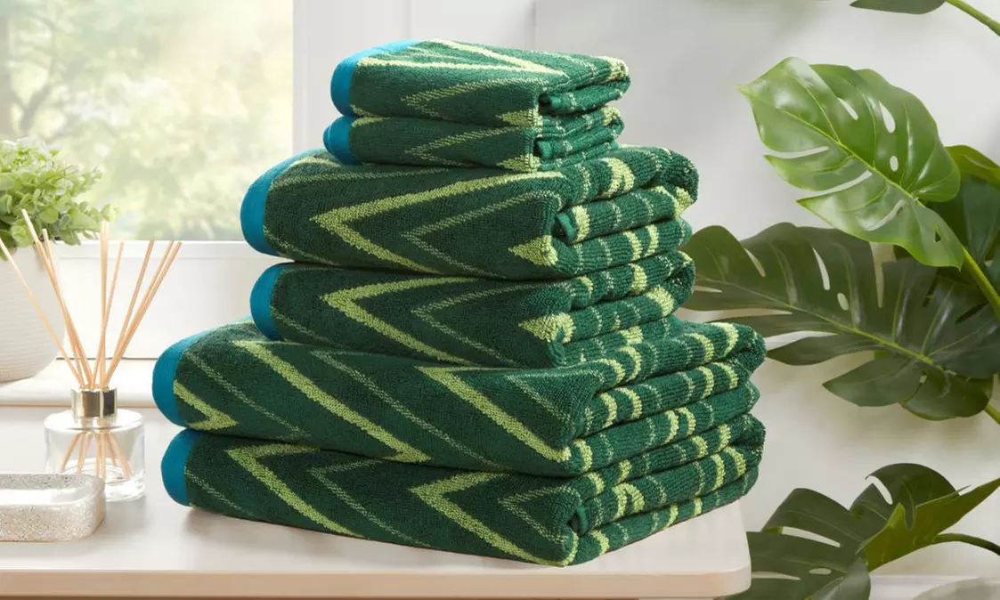 Helix 6-Piece Towel Bale - 100% Cotton, Ultra-Absorbent Towels