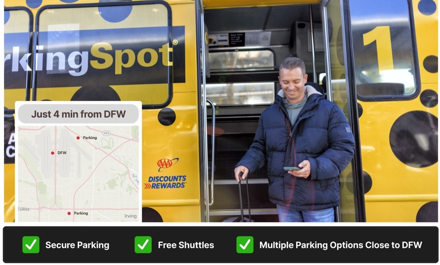 Image 1: 3, 5, or 7 days of hassle-free parking at The Parking Spot (DFW)