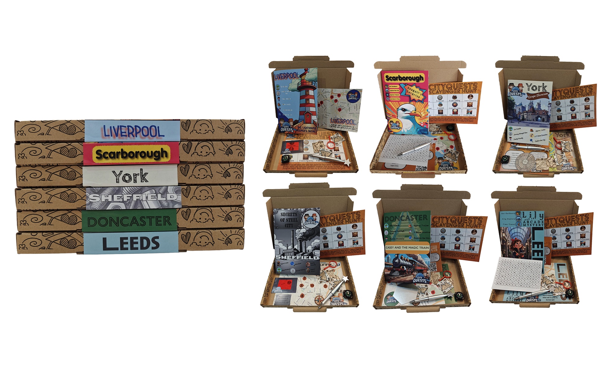 Guided City Tour Incl Map, Compass, Magnifying Glass & Stickers