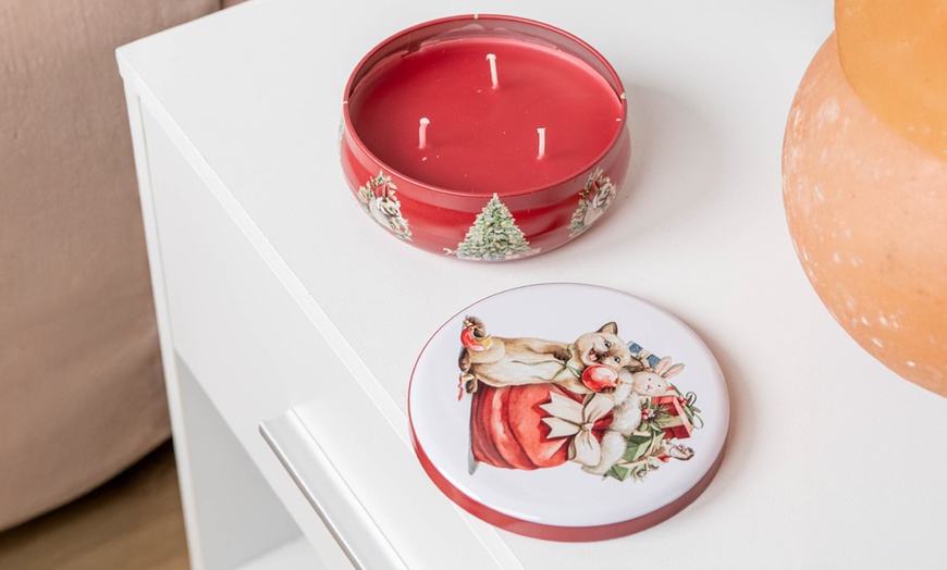 Image 3: 4er-Set Weihnachts-Duftkerzen mit Geschenktüte