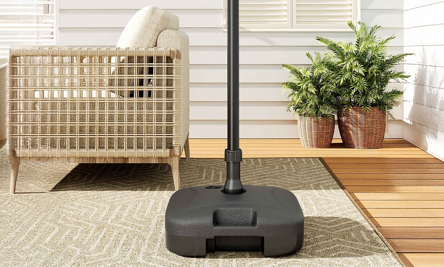 Image 12: Heavy-Duty Umbrella Base for Rotating Parasol in Four Styles
