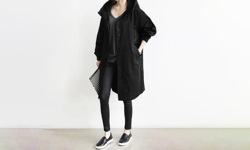 Image 8: Women's Casual Style Long Trench Coat 