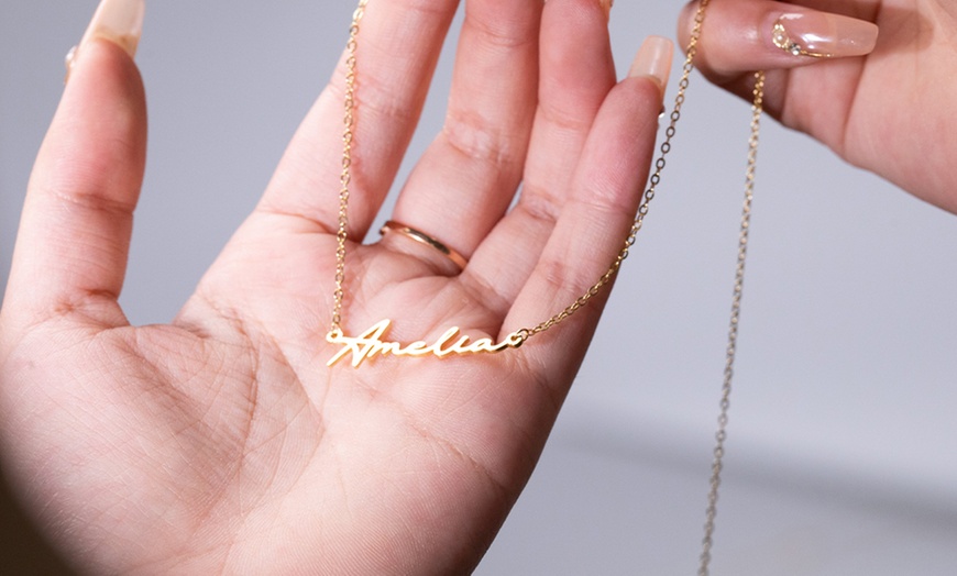 Image 3: Custom Projection / Name / Photo Necklace