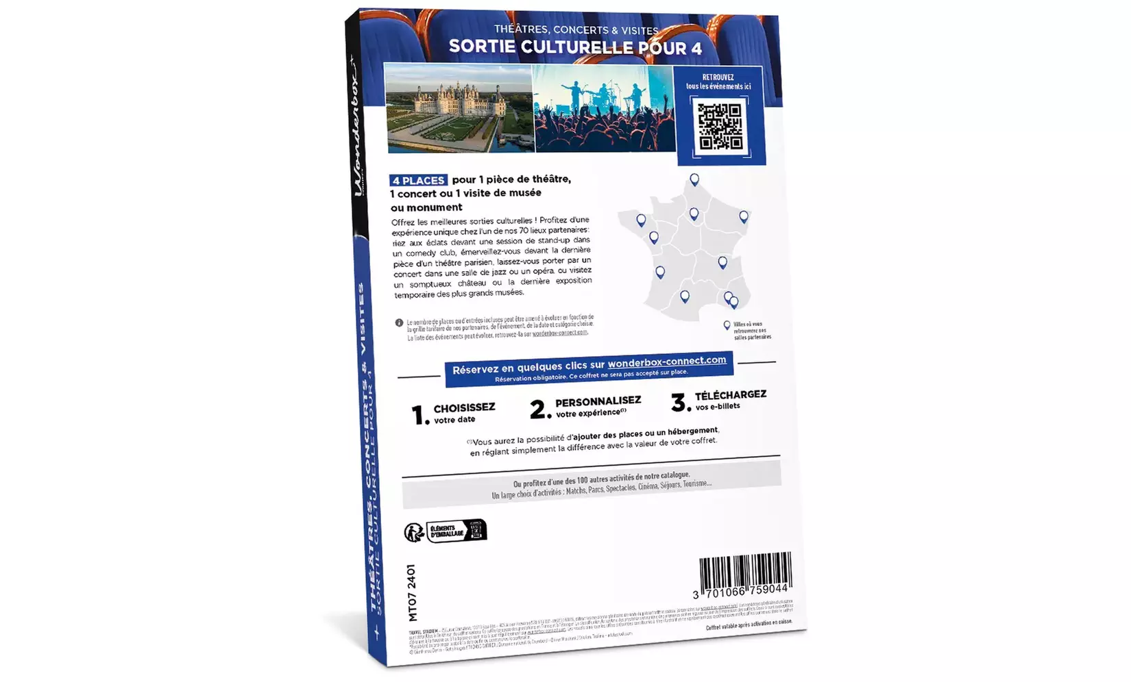 Coffret-cadeau "Théâtre, concerts & visites" avec Wonderbox Connect