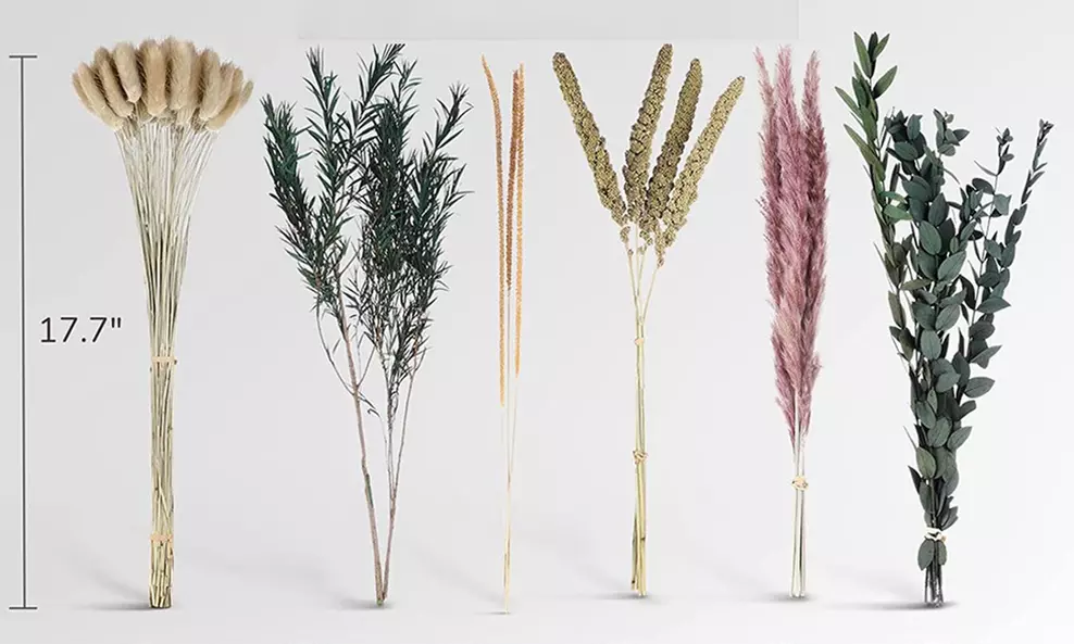 Natural Dried Flowers Pampas Grass Bunny Tails Bouquet Boho Wedding Table Decor