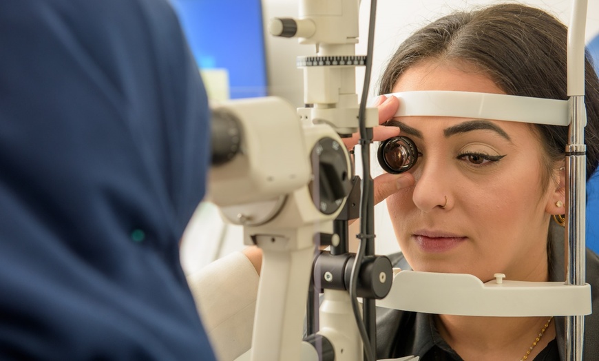 Image 1: Private Eye Test & 20% Off Frames or Contact Lens & Exam w/w/o Fitting