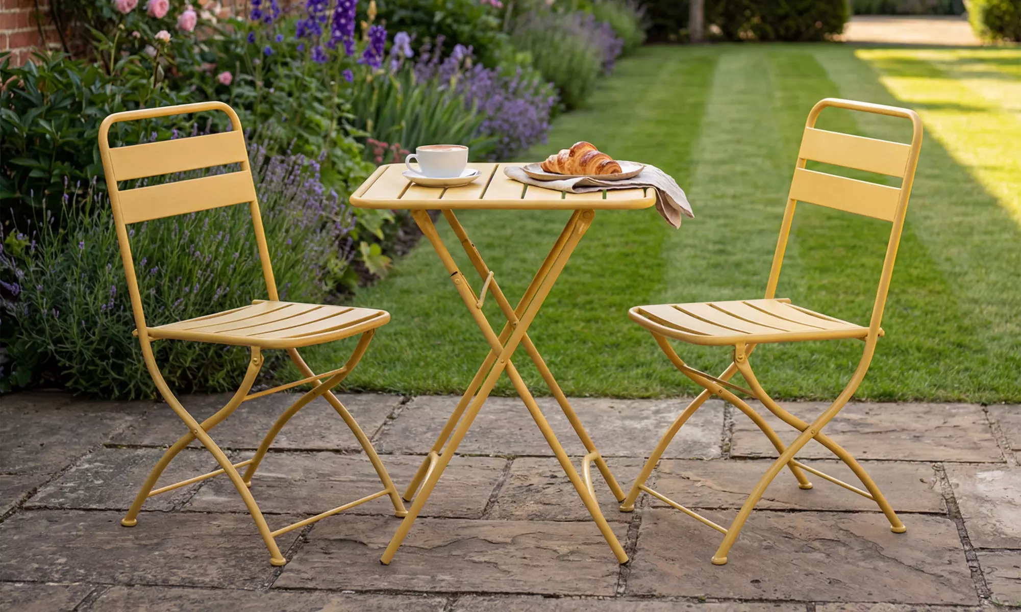 Colourways Folding Patio and Balcony Bistro Set in choice of colour