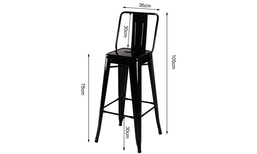 Image 8: Living And Home Limited Two- or Four-Piece Bar Stools Set