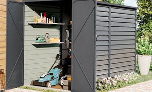 Charcoal Black Steel Outdoor Garden Storage Shed Charcoal Black Steel Outdoor Garden Storage Shed
