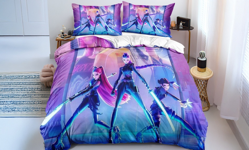 Image 6: KPop Demon Hunters Inspired Bedding Set