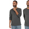 Image 3: Pack of Three Blu Apparel Long-Sleeved Crew Neck T-Shirts