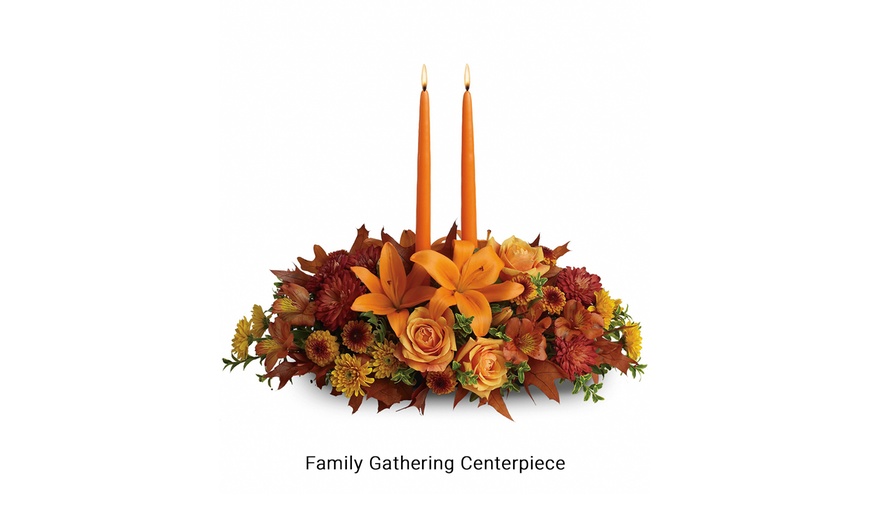 Image 2: Celebrate Thanksgiving with Fresh Flowers & Centerpieces by Blooms Today with Standard Delivery Included Up to 16% Off 