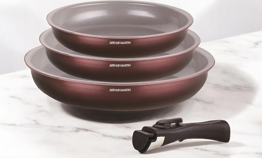 Image 2: Juego de 3 sartenes con revestimiento antiadherente, de Arthur Martin