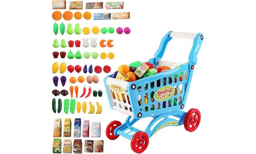 Image 2: deAO Shopping Cart Trolley for Children