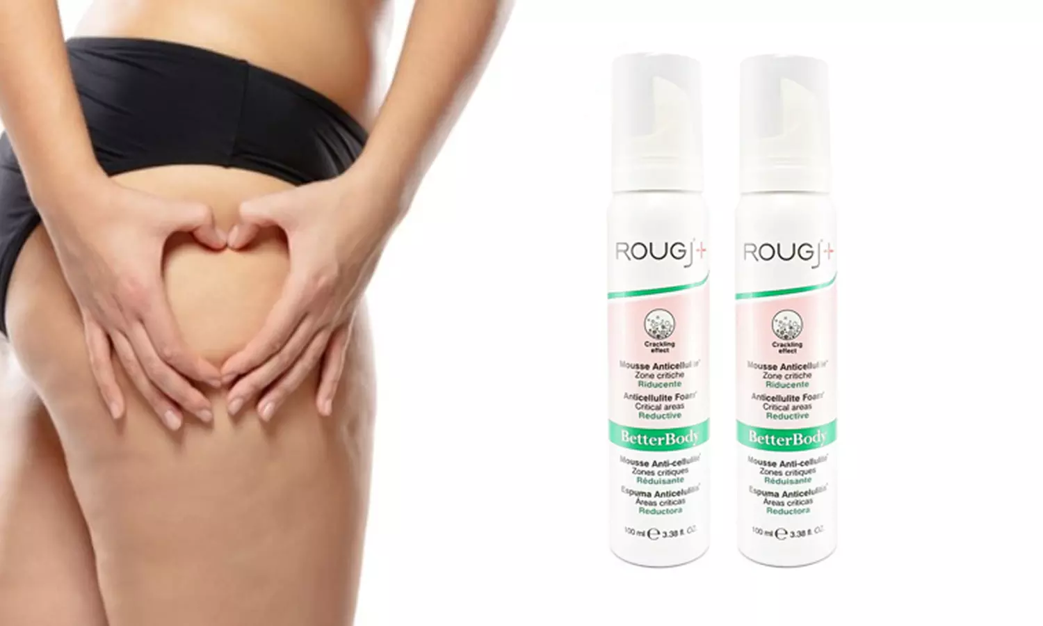 Fino a 12 confezioni di mousse anticellulite riducente Rougj