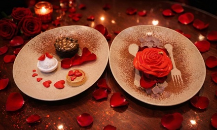 1 couple: Romantic 5 course dinner + welcome beverage & rose + gift - Barocco at Royal Rose Hotel
