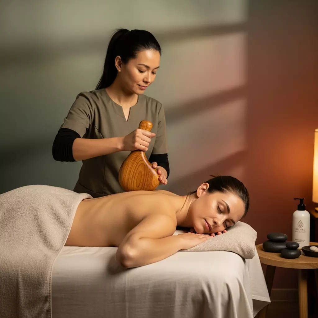 One, Two or Three 60 Min Radio Frequency Skin Tightening +Wood Therapy