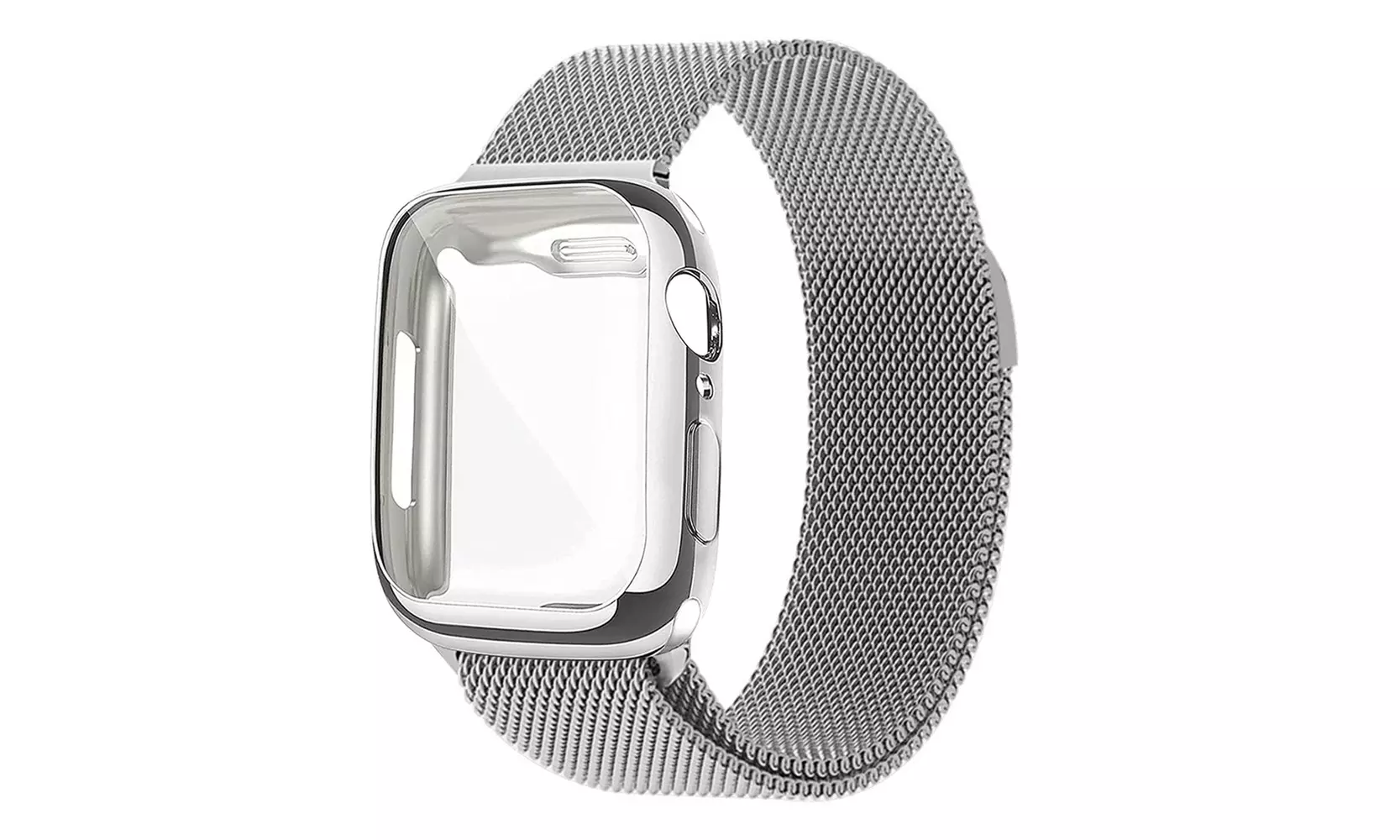 Magnetic Mesh Milanese Band W/ Screen Protector Bumper Case For Apple Watch