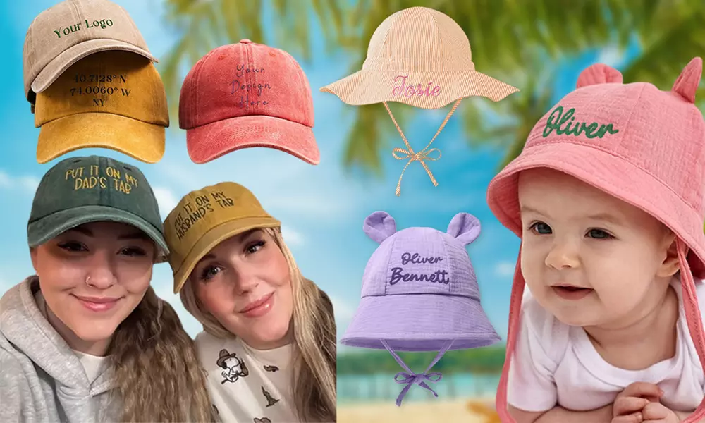 Comfortabele katoenen petten en babyhoeden met een persoonlijk tintje