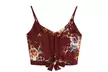 Women’s Back Tie V-Neck Cami Top in Floral or Stripe Designs - Image 6