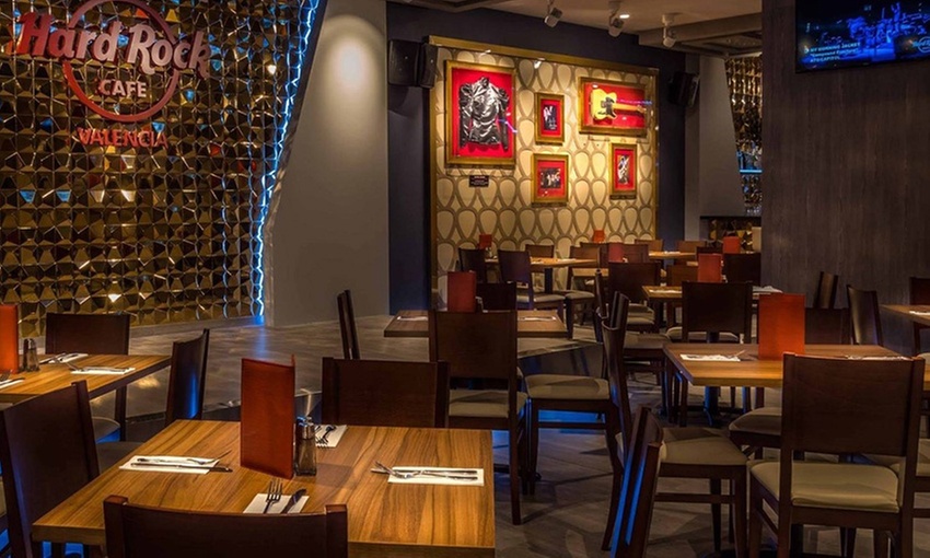 3 menús a elegir para 2 personas en Hard Rock Cafe Valencia