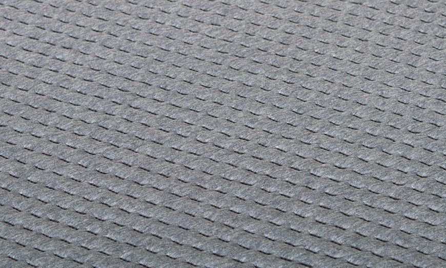 Image 4: Sommier tapissier en tissu gris, lattes extra larges