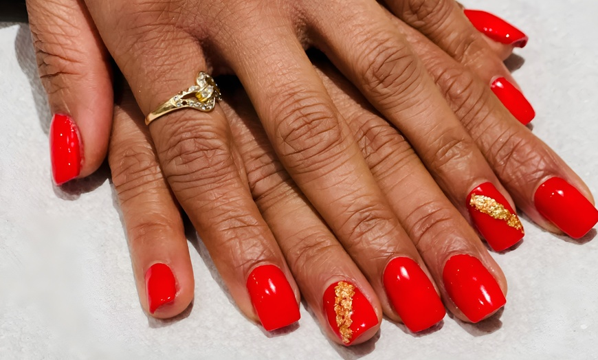 Image 2: Gel Mani or Gel Pedi Or Both with Optional Removal 