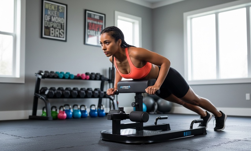 Image 21: Equipements de fitness Sparraw : machine squats, banc, vélo, rameur