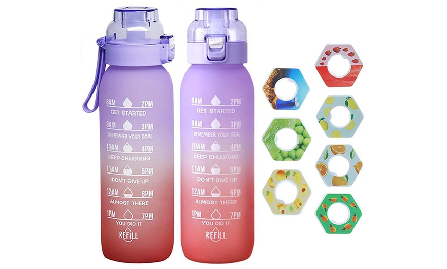 Image 9: 700ml or 1L Water Bottles with Seven Fruit Fragrance Rings