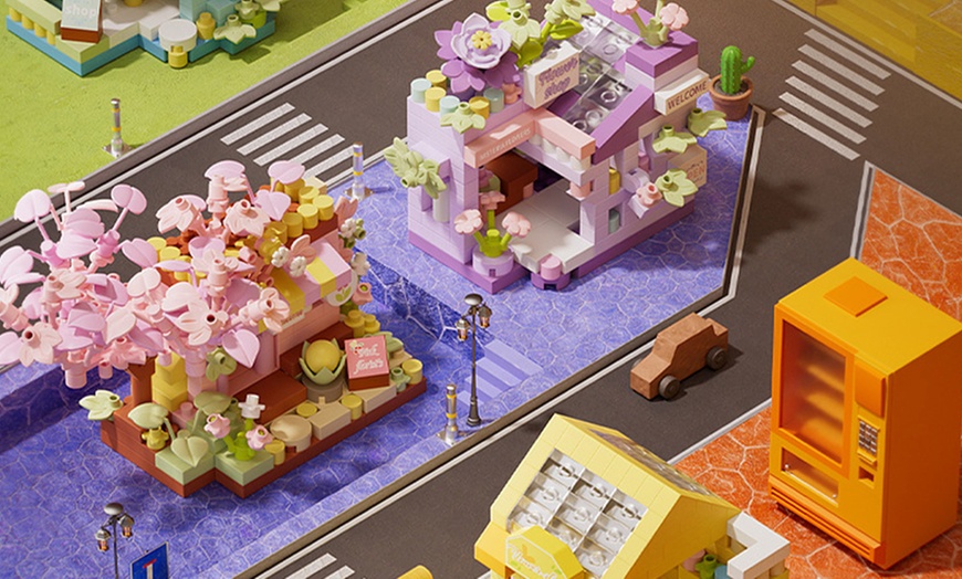 Image 4: 6er-Set Miniatur-Baustein-Läden