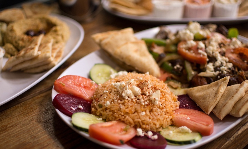 Image 1: 15-Course Greek Meze for Up to 4 with Optional Wine Experience