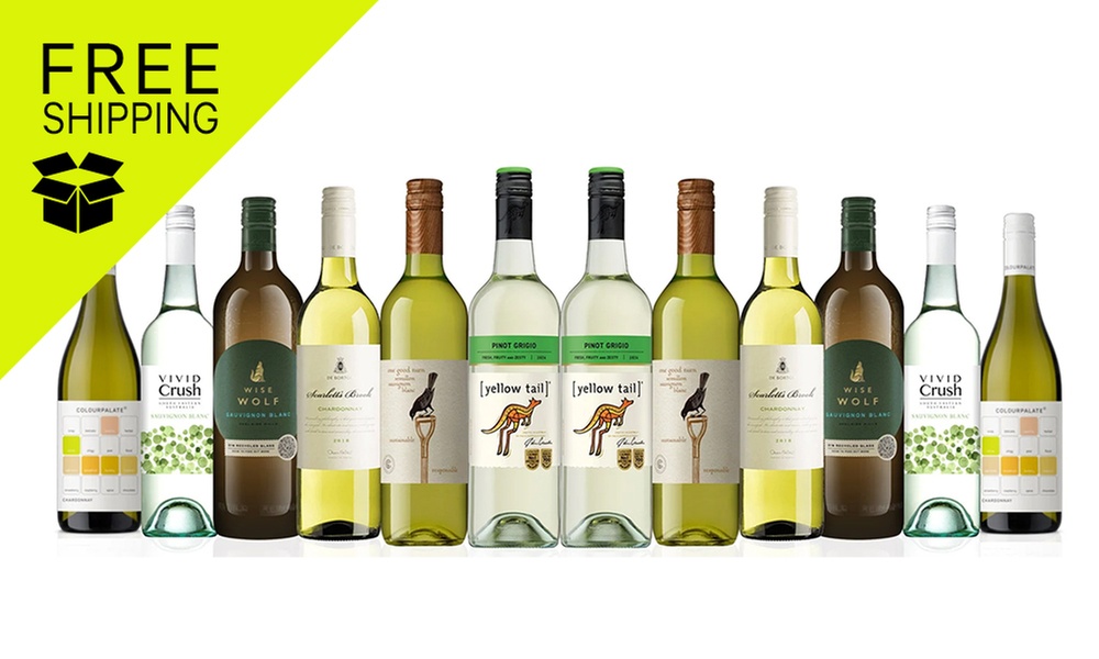 Aussie Mixed Whites featuring Yellowtail Pinot Grigio (12 bottles)