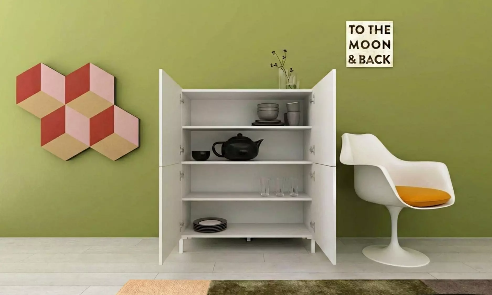 Wohnzimmermöbel Solaria: Kommode, TV-Schrank oder Highboard