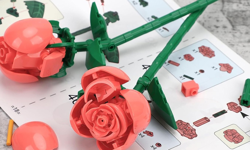 Image 3: Set di mattoncini da costruzione bouquet di fiori selvatici