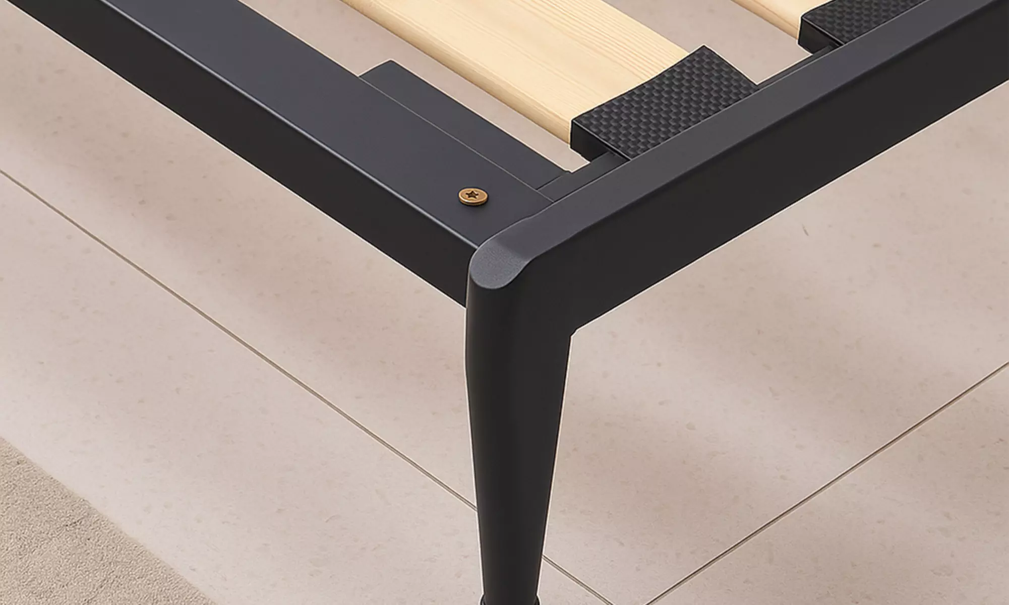 Metallbett im Industriestil - Loft-Kollektion