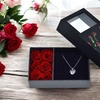 Image 1: Pendentif cœur avec roses éternelles de SC Crystal