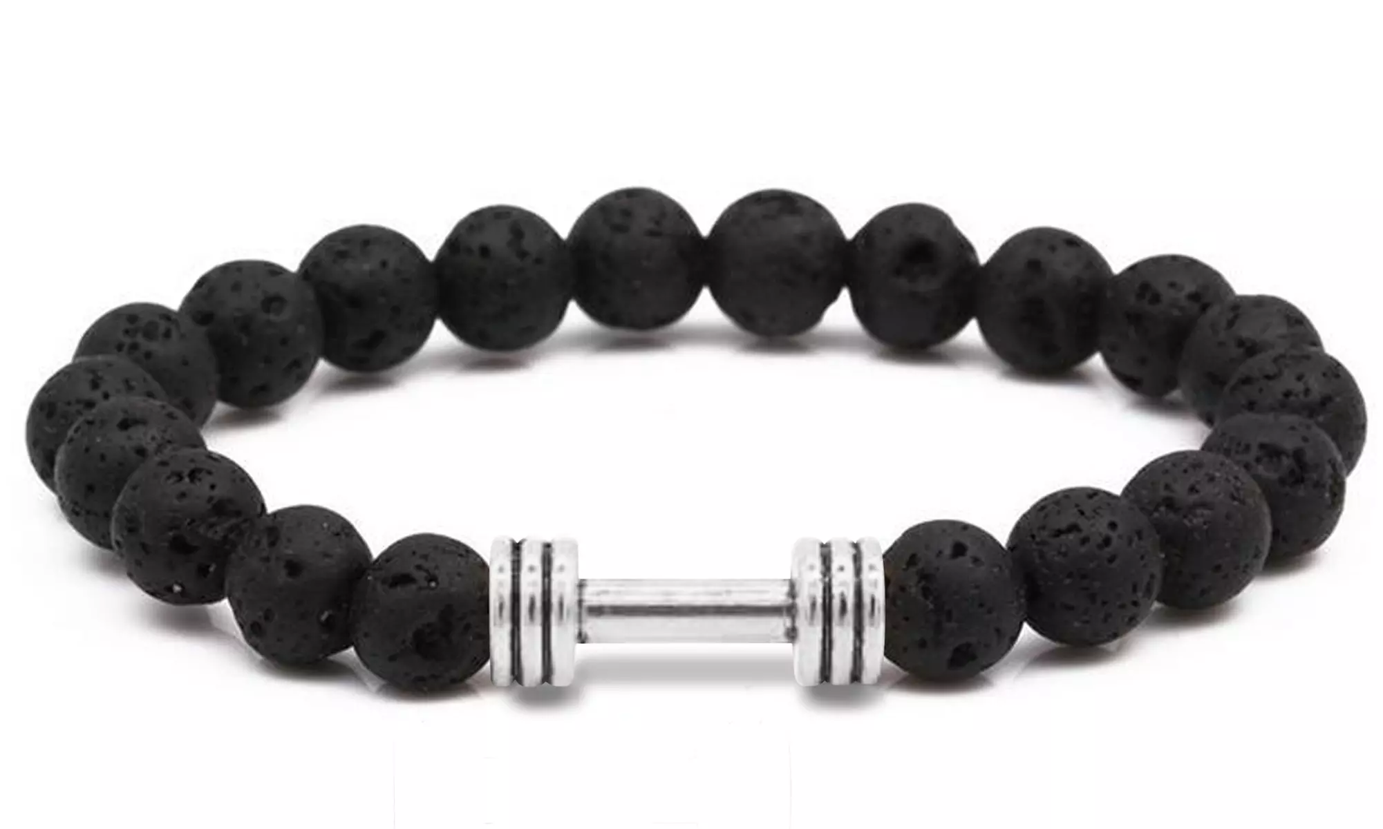 Men's Natural Stone Dumbbell Bracelet by Akor
