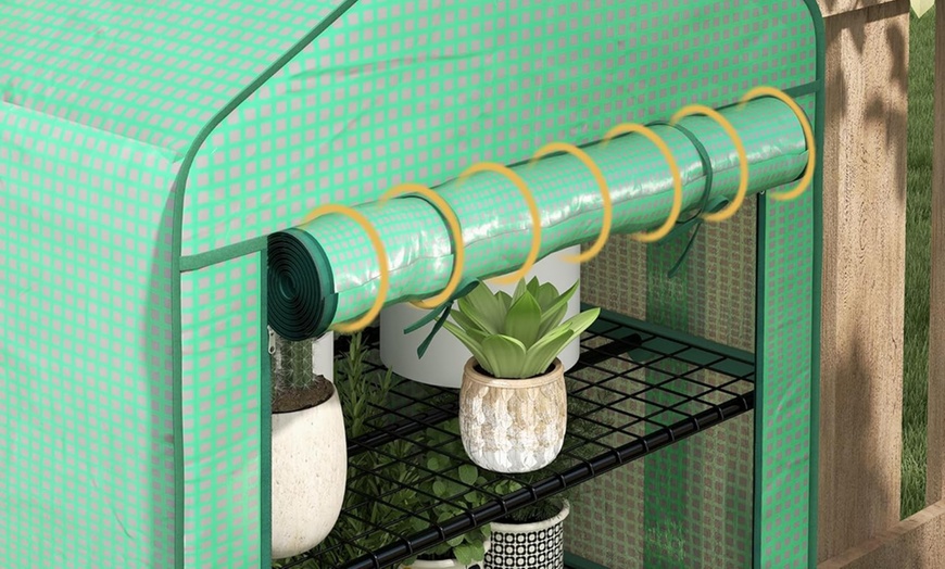 Image 13: Outsunny Mini Greenhouse