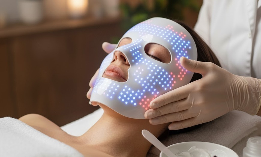 Image 1: Limpieza facial manual o con ultrasonidos, masaje y máscara LED
