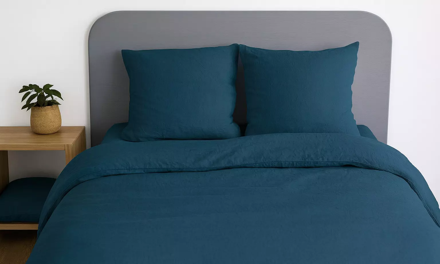 Parure de lit "Uni" micro lavée