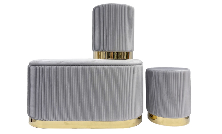 Image 14: Lot de 3 poufs modèle "Pouffi"