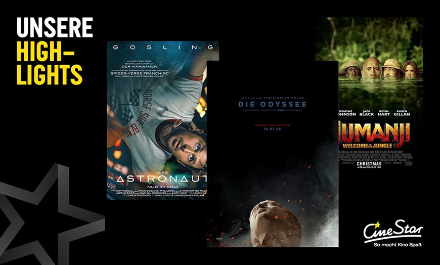 Image 4: 3, 5 oder 10 Kinobesuche für 1 Person in deinem CineStar!