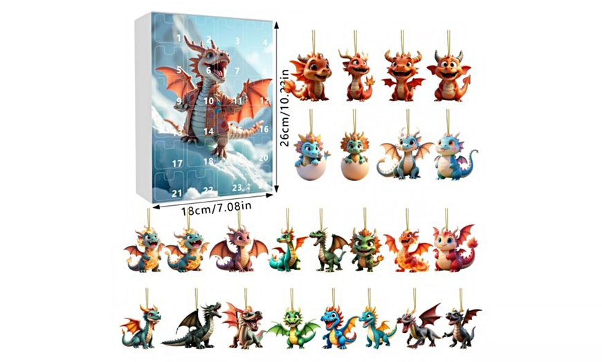 Image 3: Dragon Baby Pendant Christmas Advent Calendar Blind Box