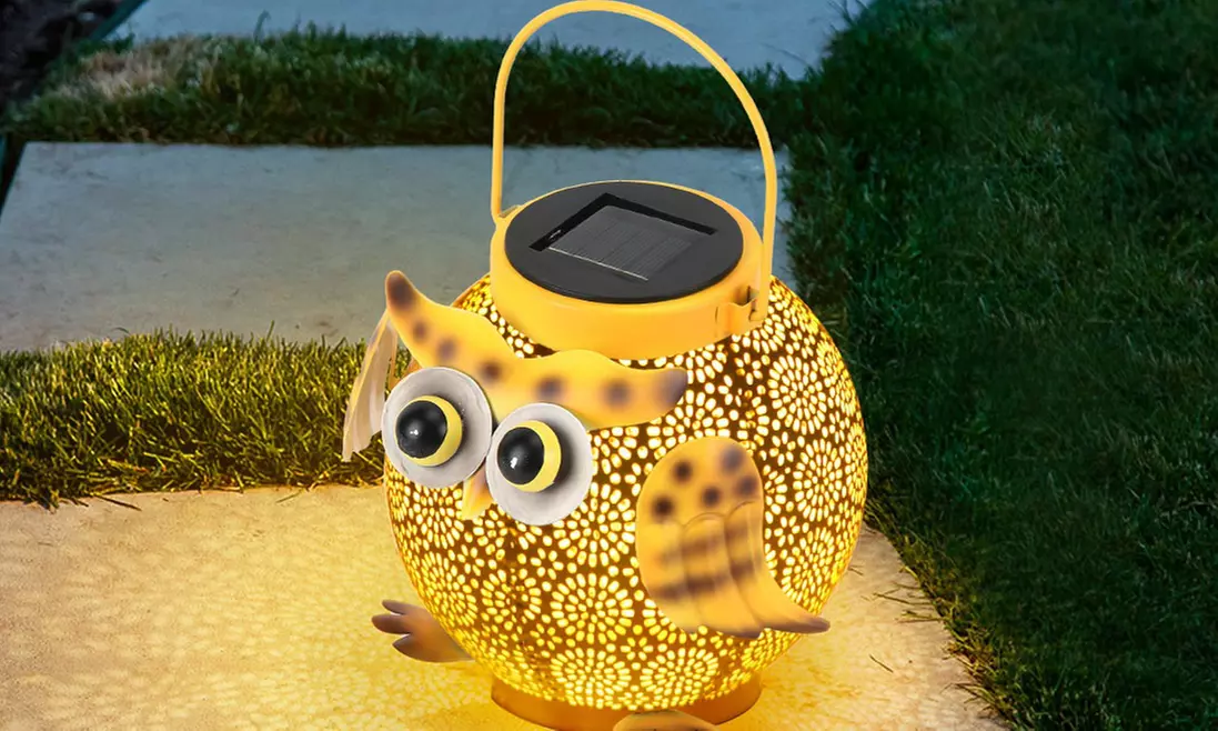 ItBelongs2U Waterproof Metal LED Solar Garden Hanging Tabletop Lamp