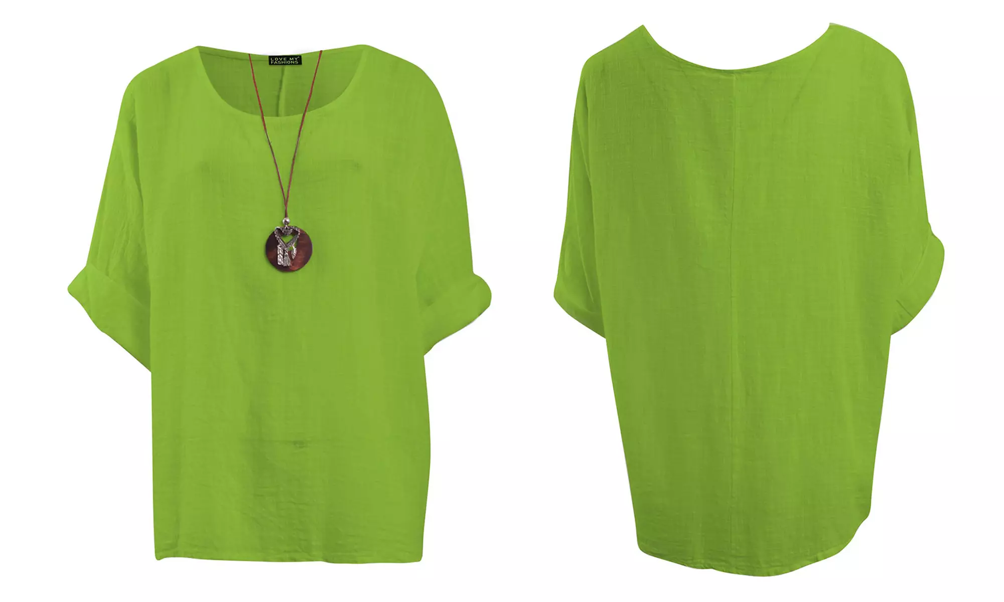 Love My Fashions Women's Plain Necklace Tunic Top