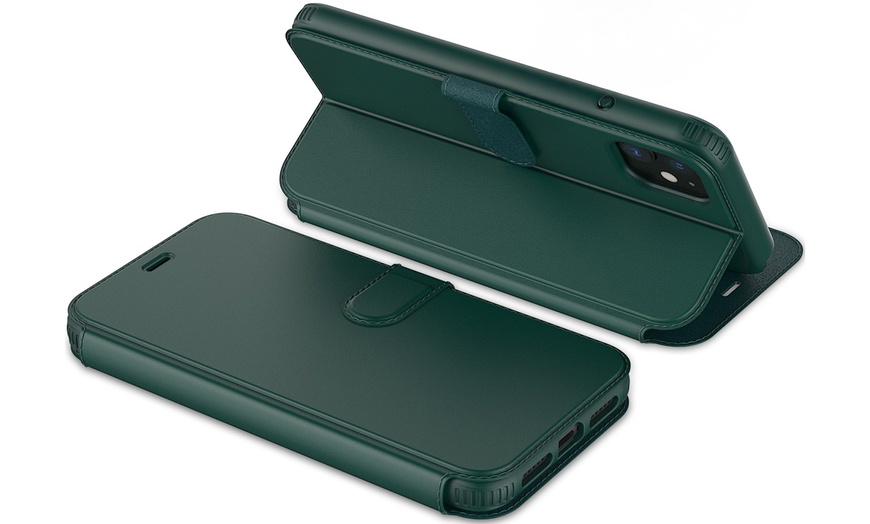 Image 3: Wallet Case for iPhone 11with Card Holder and Stand