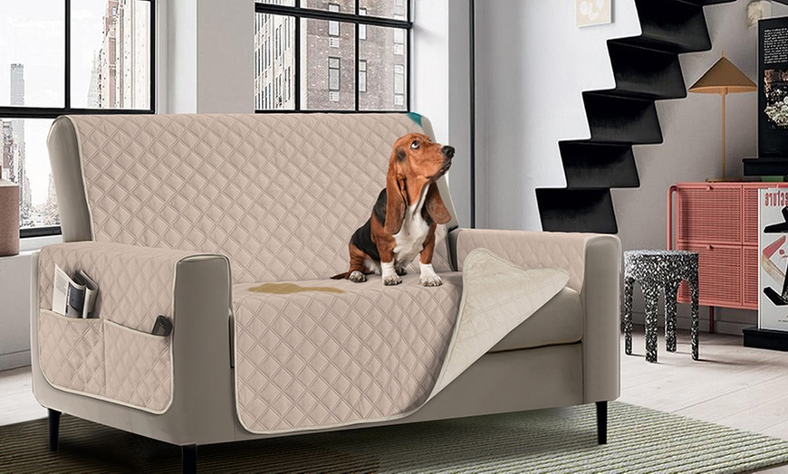 Image 17: Waterdichte, vlekbestendige en gewatteerde bankhoes