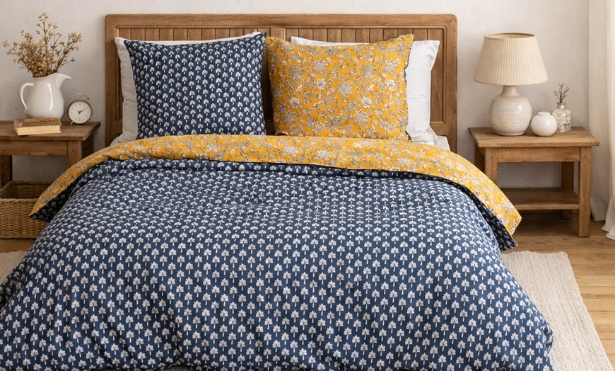 Image 2: Set di biancheria da letto reversibile in 100% cotone